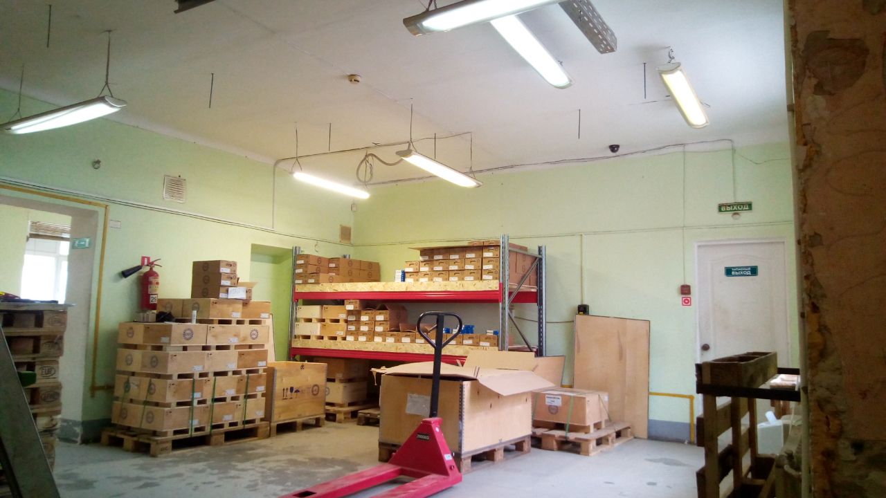 Обновление освещения в складском помещении в Перми